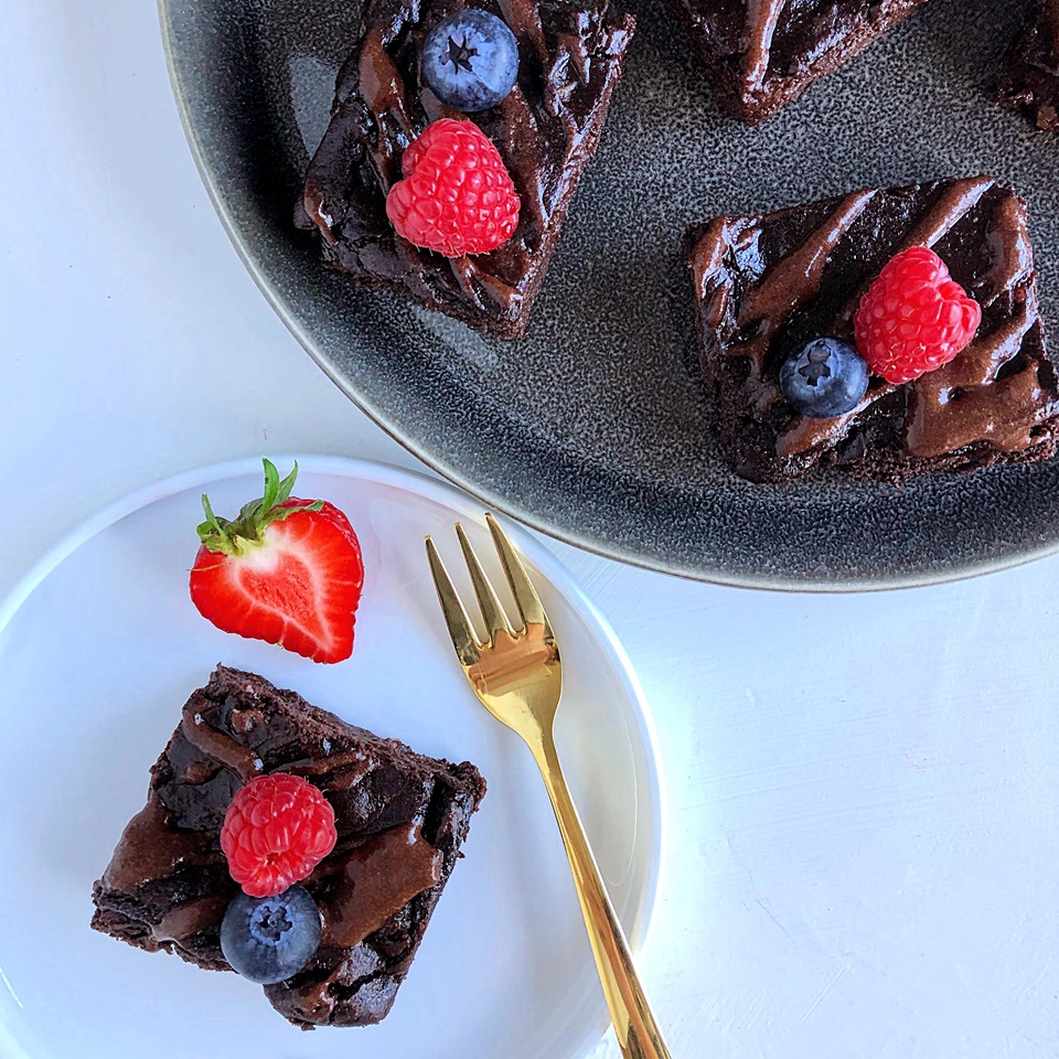 glutenfri sukkerfri vegansk brownie