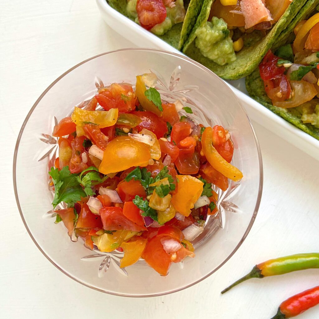 Pico de gallo tomatsalsa